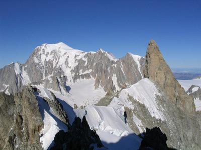 Mont Blanc en arrière plan.
