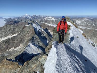 À 4478m sur le sommet suisse.